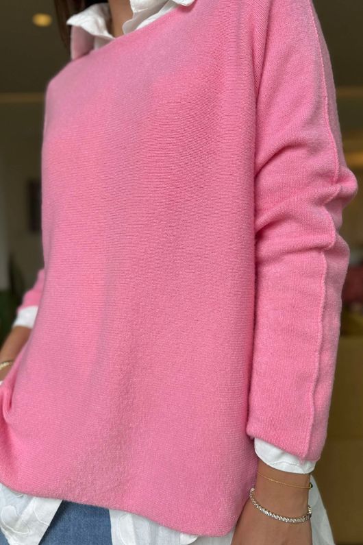 Made in Italy Conrad Body Skim Knit Jumper Blossom